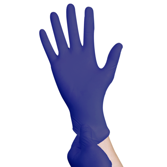 Purple medical disposable powder-free nitrile gloves