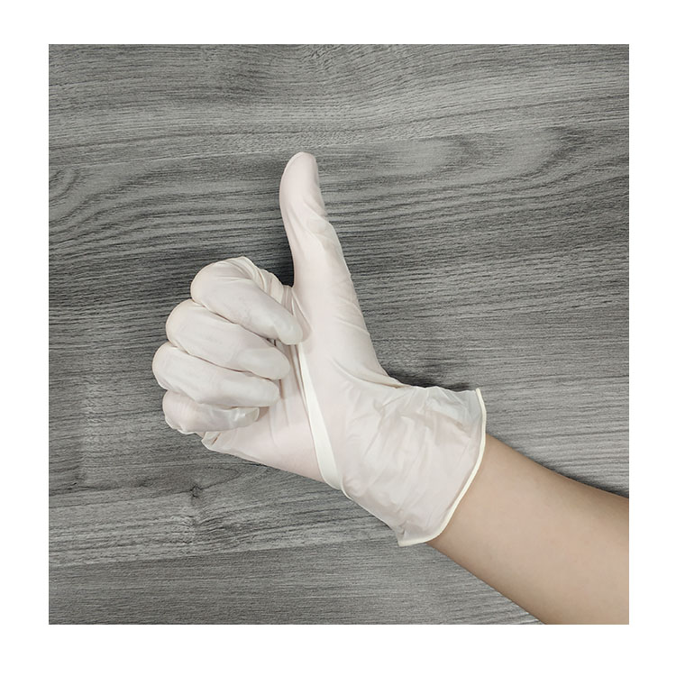 White medical disposable powder-free nitrile gloves