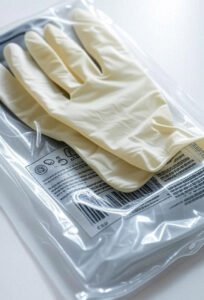 How are surgical gloves packaged