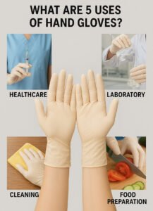 What are 5 uses of hand gloves