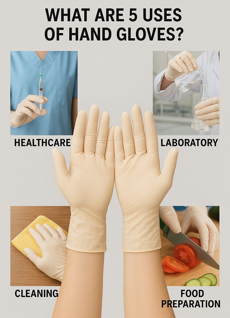 What are 5 uses of hand gloves
