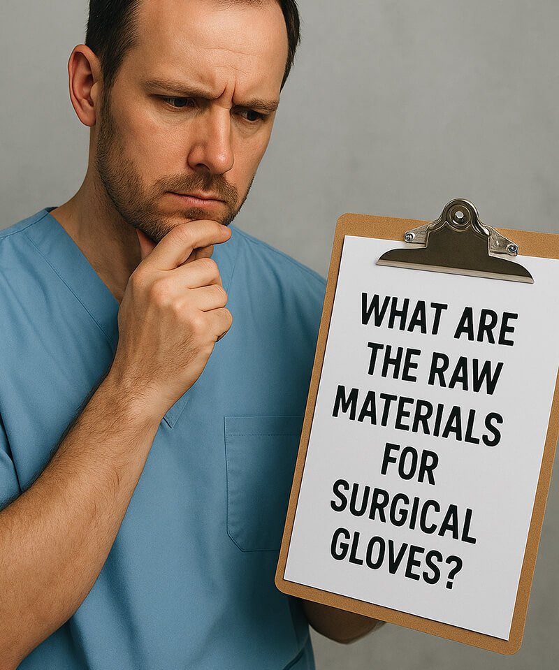 What are the raw materials for surgical gloves