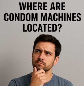 Where are condom machines located
