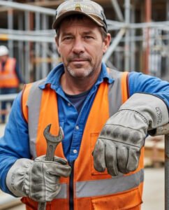 Why do workers use hand gloves