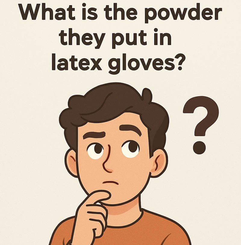 What is the powder they put in latex gloves