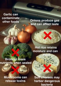 Which foods cannot be vacuum sealed2
