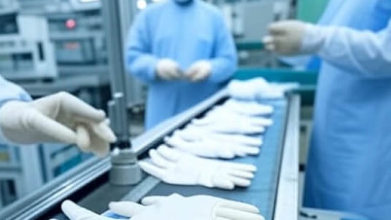 How are surgical gloves manufactured