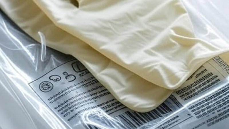 How are surgical gloves packaged