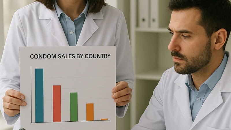 Which country has the highest condom sales